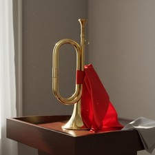 Small Brass Bugle Trumpet Shiny Brass Bugle Bright Sound