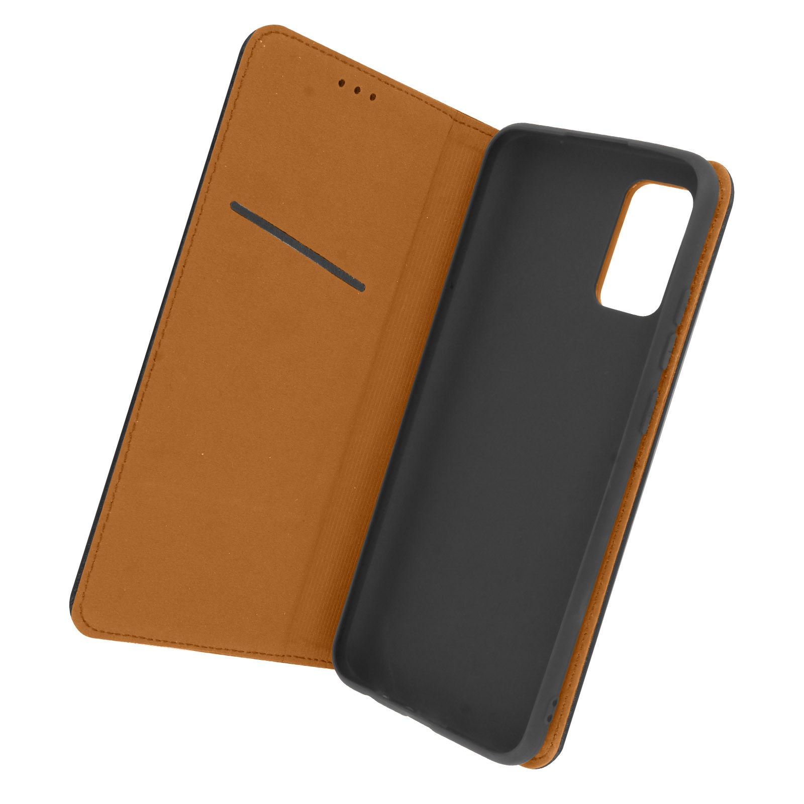 Protection Samsung A52s en cuir premium avec fentes cartes et support