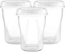 32 Ounce 10 Pack Clear Twist Cap Containers with Screw on Lids Twist Top Food