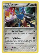 Lucario Holo 63/124 Fates Collide Pokemon Card LP