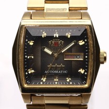 Raro Orologio ORIENT Orient Tre Stelle Automatico Donna Quadrante Nero Oro Neve...