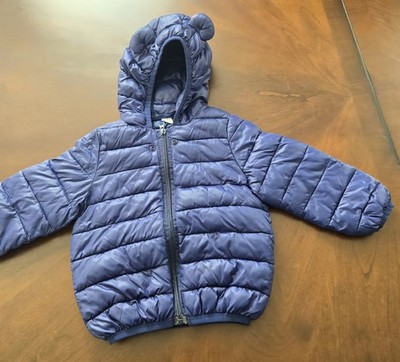 Pre-loved Baby Boy Coat With Bear Ears For 1 Year Old