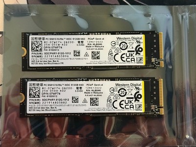 1x Western Digital SN810 | 512GB | M.2 NVMe SSD | PCIe Gen 4x4 | Festplatte