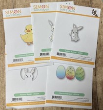 Simon Says Stamp Easter Bundle of 5 Die Sets Eggs, Bunnies and Duckling New