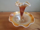 Carnival Glass DUGAN PEACH OPAL FISHNET EPERGNE