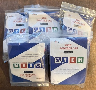 BeAndge STEM Kits Age 6+, 5 Set Wind-Powered Cars Science Experiments. 