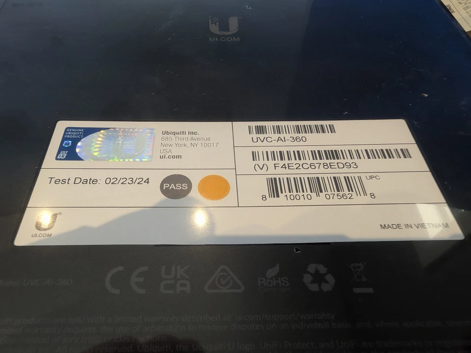 Unifi UVC-AI-360 Surveillance Camera (BLACK ) BNIB Sealed - Ships From Canada! - Image 4 of 4