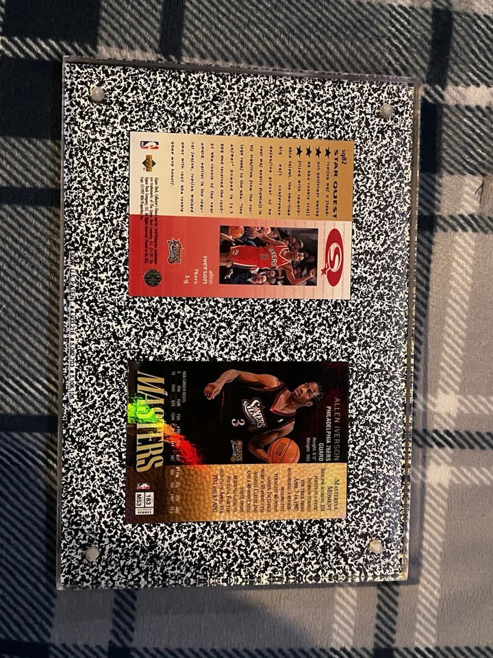 Tarjetas de baloncesto Allen Iverson Dual Masters y Upper Deck Foto 2 de 4