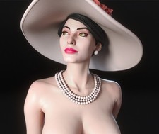 Sophia Loren 1/24 Scale 75mm Resin Figure Unpainted Unassembled Model Kit