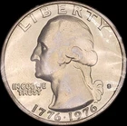 1976 S Washington Quarter US Mint Bicentennial Silver Uncirculated 40% Type 4
