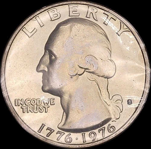 1976 S Washington Quarter US Mint Bicentennial Silver Uncirculated 40% Type 4