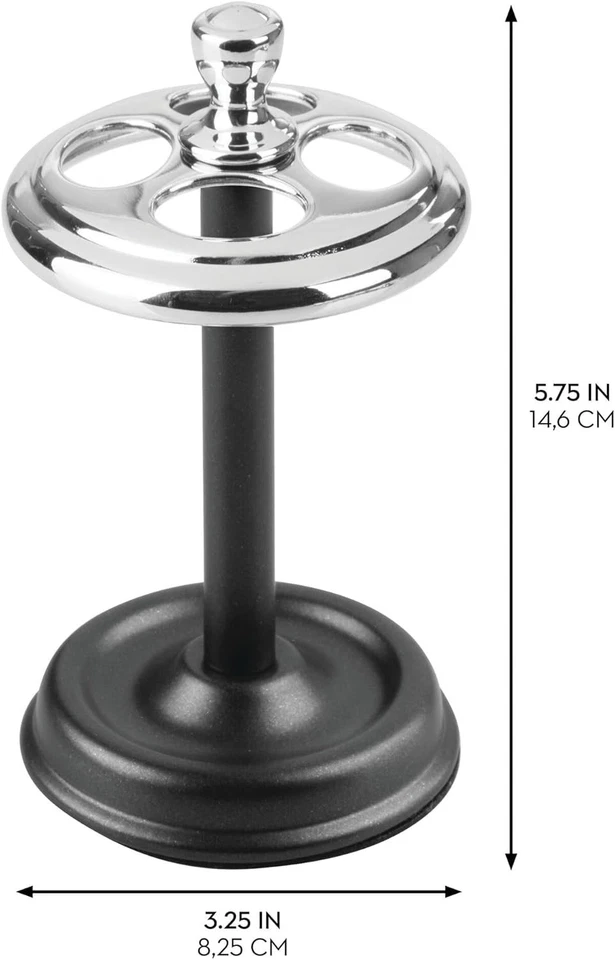 Elegante suporte para escova de dentes cromado com 4 seções separadas - Design que economiza espaço - Imagem 4 de 4