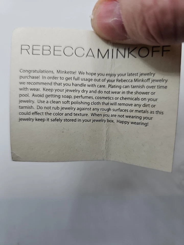 Pendiente curvo REBECCAMINKOFF RM PEARL 2 partes  Foto 4 de 4