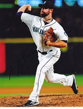 TONY ZYCH  SEATTLE MARINERS   ACTION SIGNED 8x10