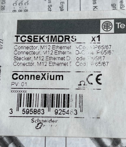 CONECTORES ETHERNET TELEMECANIQUE TCSEK1MDRS CONNEXIUM M12 NUEVOS - Imagen 6 de 8