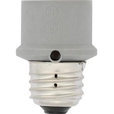 Gray Automatic On/Off Dusk-to-Dawn Photocell Sensor Light Control  Socket Extend