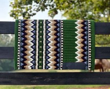 Western Show Horse Riding Handmade Saddle Pad Wool in 34 42