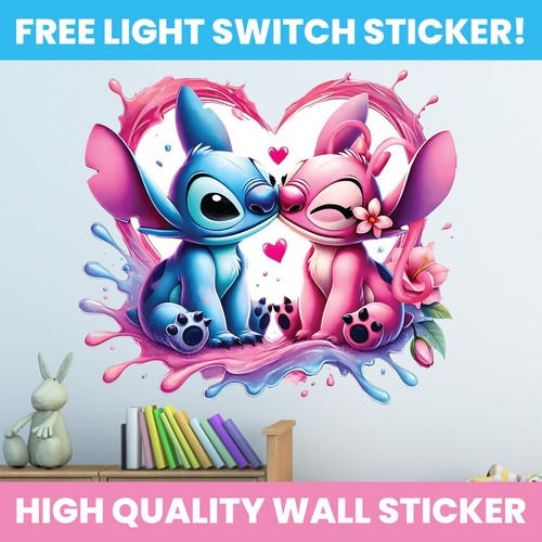 STITCH WALL STICKER DECAL LILO & STITCH DECOR KIDS BEDROOM DECORATION - 第 1/2 張圖片