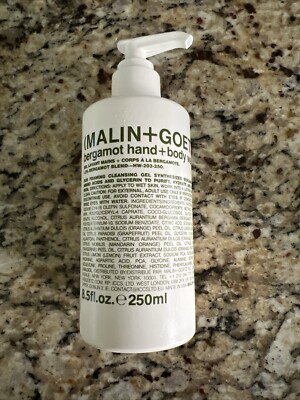 Malin + Goetz Bergamot Hand Body Wash 8.5 Oz Cleansing Gel