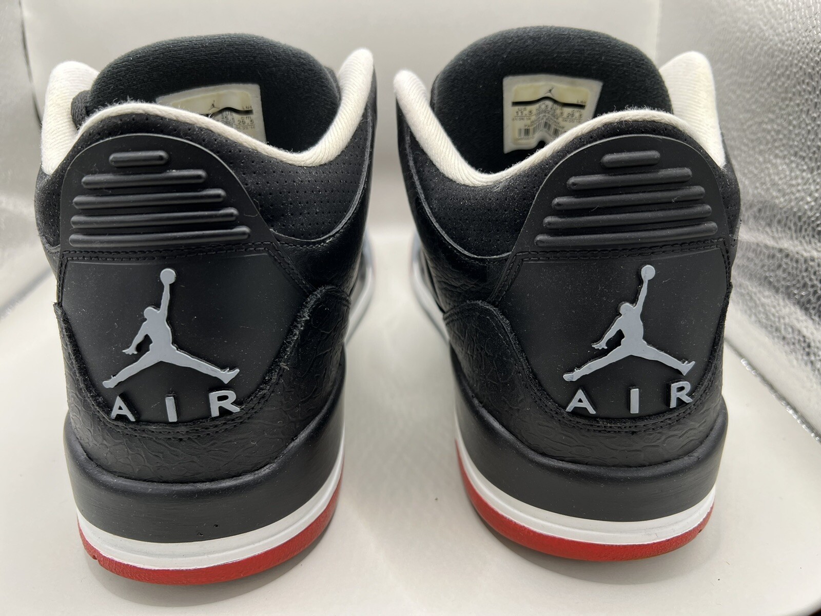 Nike Air Jordan Retro 3 Custom BREDS Mens US Size 11 … Gem