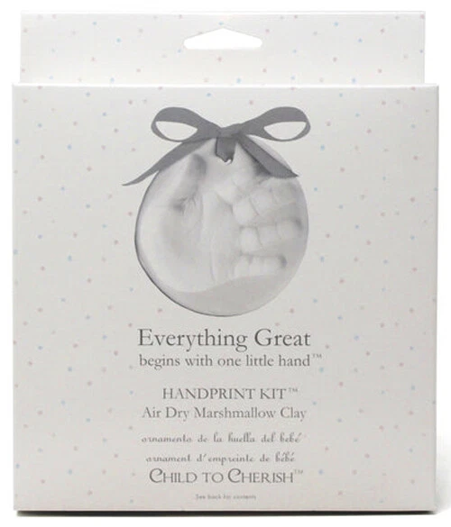 Child To Cherish – Kit Per Impronta Mano Del Bambino ‘My Child’s Handprint’ – Gesso Atossico E Latta Ricordo, Colore Rosa