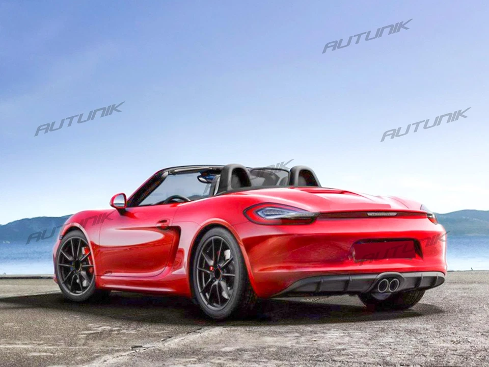 Glossy Black Sport Exhaust Tips Pipe for 13-16 Porsche Cayman Boxster 981 Foto 2 de 4