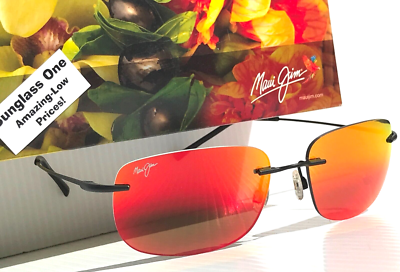 NEW Maui Jim OHAI Matte Black POLARIZED Hawaii Lava Lens Sunglass