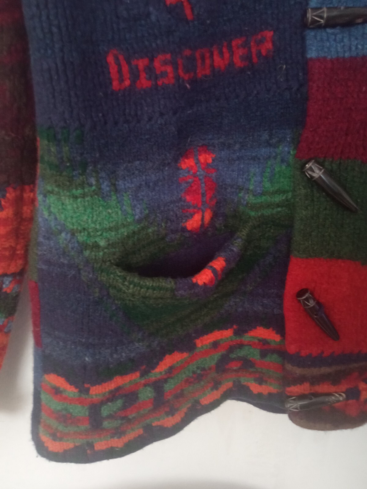 A Rare Polo Ralph Lauren Hand Knitted Aztec Cardigan Unisex image 2