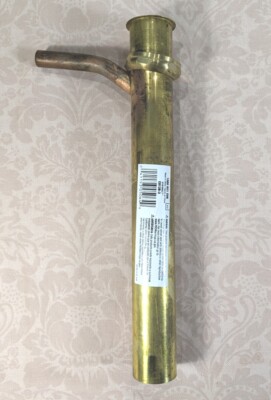 EVERBILT  Brass Branch Tailpiece 1-1/2 Dia.x12 in w 1/2 In Nominal Sweat Branch