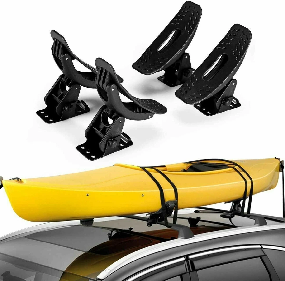 4 PCS Kayak Roof Rack Universal Canoe Boat Car SUV Truck Top Mount Carrier