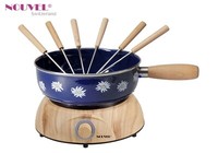 "Elektro KäSefondue-Set 6 Pers. Nouvel Swiss \" Edelweiss Blau Induktion Edition"