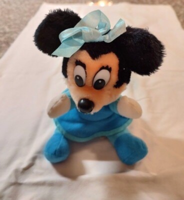 MINNIE MOUSE PLUSH 8" DOLL Blue Dress and Bow - Mickey's Christmas Carol |  eBay