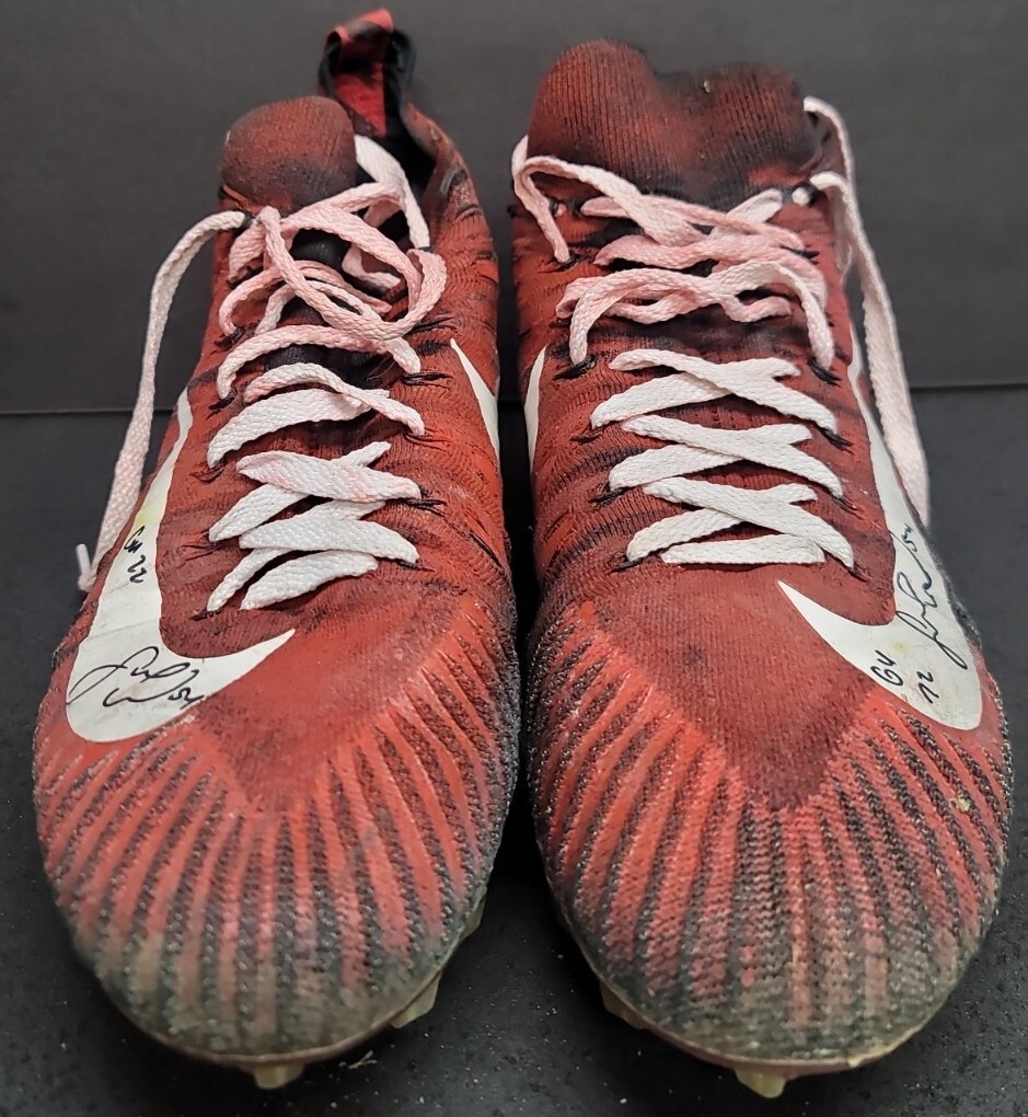 FRED WARNER Signed SAN FRANCISCO 49ERS 2019 GAME USED Cleats,Shoes