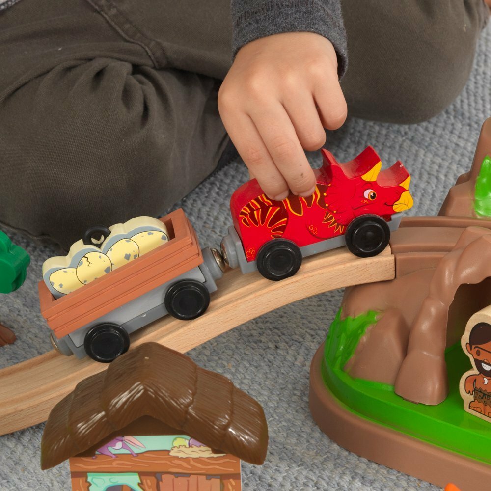 dinosaur bucket top train set