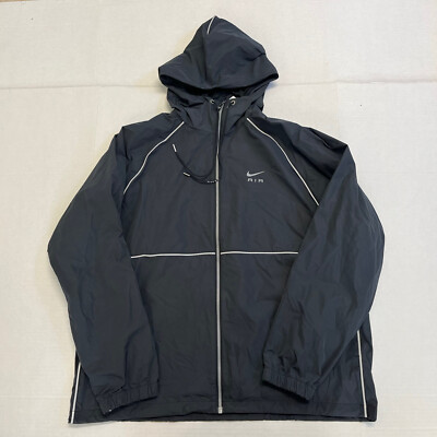 Nike Air Full-Zip Hooded Woven Jacket Black Reflect Silver DQ4213