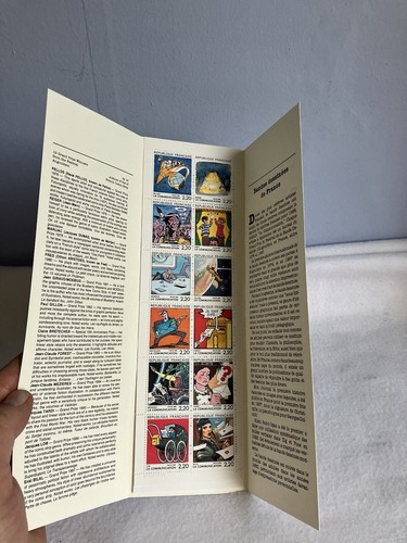 Vintage France Souvenir Stamp Booklet,1988 Comic Strips Of France Mint - Picture 4 of 5