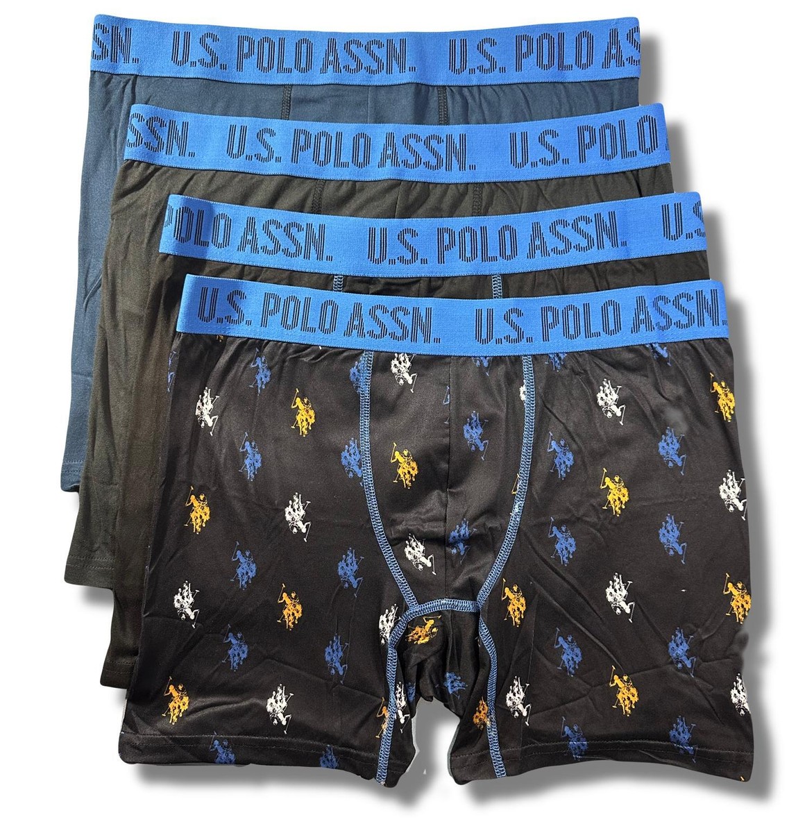 POLO MEN'S PACK X4 221 STRETCH NAVY PRINT MEDIUM