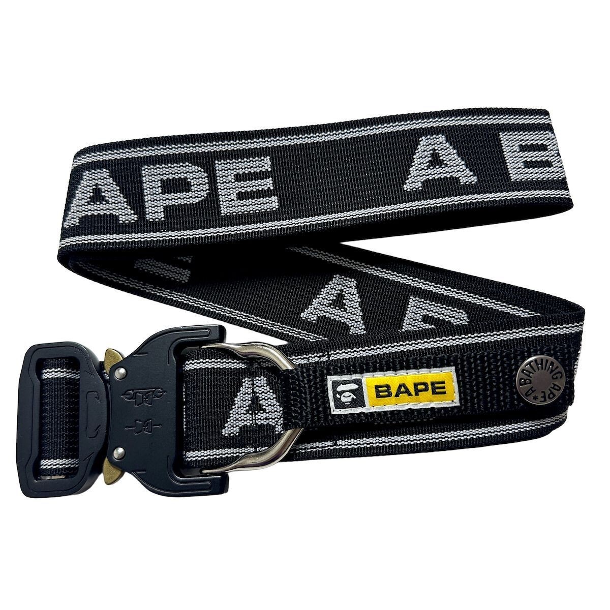 A BATHING APE ロゴベルト ブラック BAPE LOGO BELT Casual Black Men's Trendy | eBay
