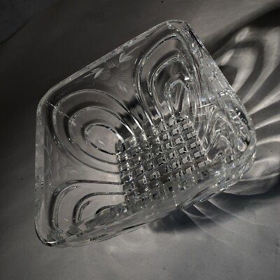 VIOLETTA Hand Cut 24% Lead Crystal Bowl Vintage Poland - 4.75 X 