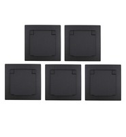 5Er Set Schutzkontakt-Steckdose Mcpower Flair, 250V~/16A, Up, IP44, Anthrazit