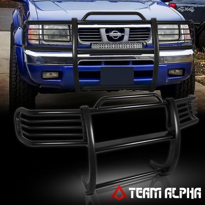 Fits 1998-2001 Frontier/Xterra Black Mild Steel Front Bumper Grille