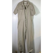 Mens Vintage Coveralls Adolphe Lafont Workwear Short Sleeve Beige 48L 1