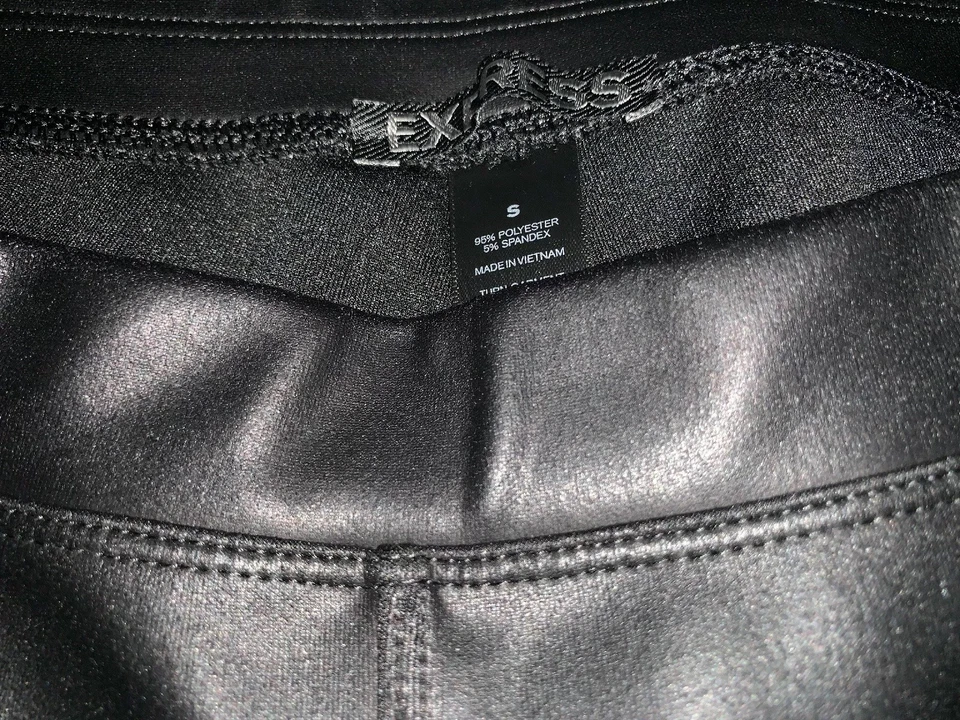 Jeggings Express de imitación de cuero para mujer usados (talla S) Foto 2 de 3