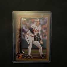 CADE POVICH 2025 TOPPS BASE ROOKIE BALTIMORE ORIOLES #25 C2 Gold Border #2025