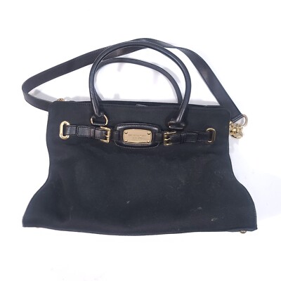 Michael Kors MEDIUM SHOULDER TOTE BAG BLACK GOLD CHAIN HE