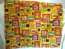 Vintage Novelty Fabric Teddy Bears 100 Cotton Playing 22" x 18" FQ Sew Craft