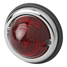 1x Positionsleuchte 12V&24V Leuchte für Oldtimer Traktor Rot Chromoptik