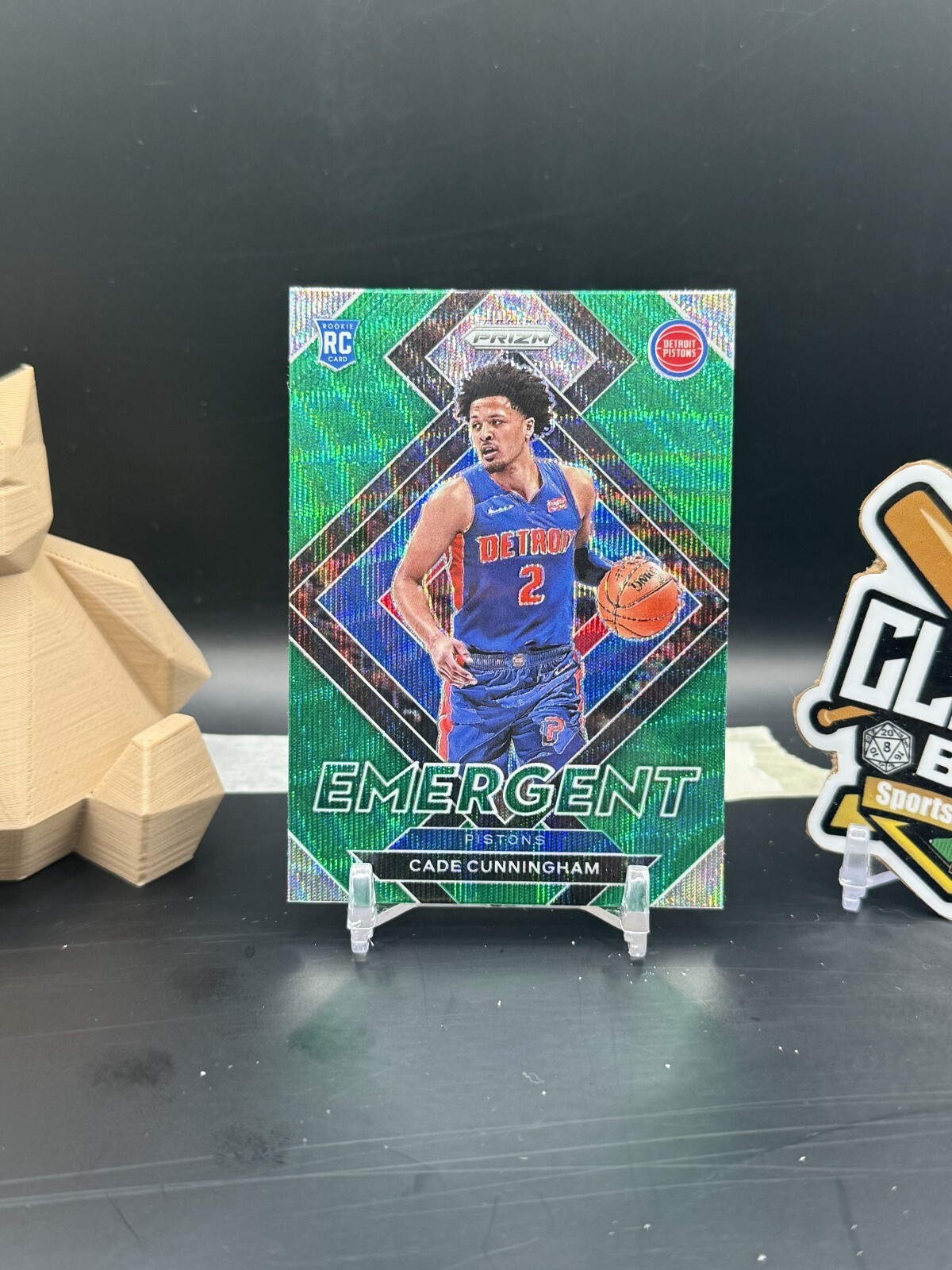 Cade Cunningham 2021 Prizm Emergent Green Wave Rookie (CBR)