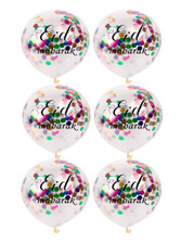 Eid 6 Pack Balloons Gold Confetti Balloon Eid Home Decoration Eid Mubarak