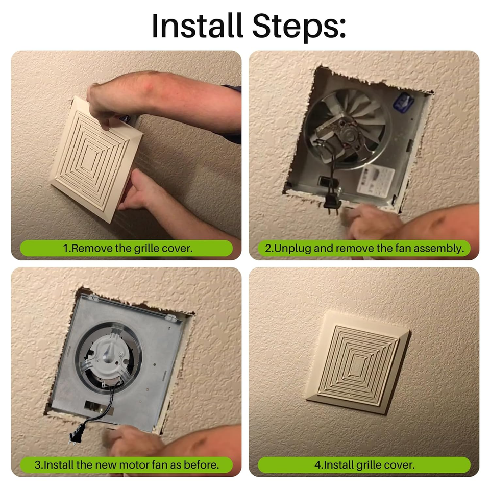Upgrade 763RL B Unit 50 CFM Bathroom Fan Motor S0503B000 Compatible